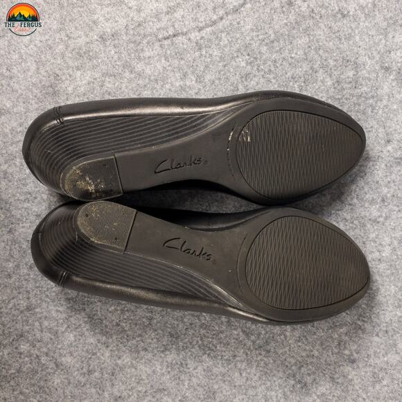 Clarks Collection Brielle Andi Pump Wedge Heels Black Slip-On Women's Size 9 M - Picture 6 of 11